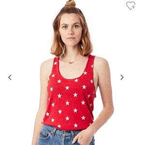 NEW Alternative Apparel Red Tank with White Stars